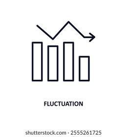 fluctuation outline icon.  Thin line icon from cryptocurrency collection. Editable vector isolated on white background