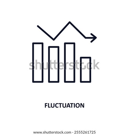 fluctuation outline icon.  Thin line icon from cryptocurrency collection. Editable vector isolated on white background