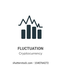 Fluctuation vector icon on white background. Flat vector fluctuation icon symbol sign from modern cryptocurrency collection for mobile concept and web apps design.