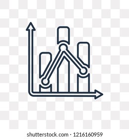 Fluctuation vector outline icon isolated on transparent background, high quality linear Fluctuation transparency concept can be used web and mobile
