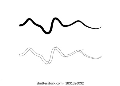 Fluctuation wave design concept art editable vector