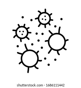 célula de virus fluidos con moderno estilo de icono de línea plana