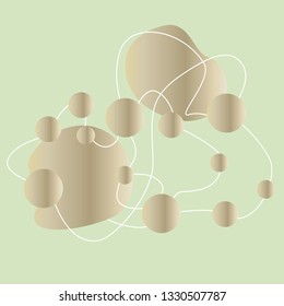 Fluent gradient circle neon orbital illustration with line art curve in modern style. Can be used for flow design poster, electronic music technology cover, flyer, logo, t-shirt print.