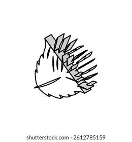 fluff feather soft isometric icon vector. fluff feather soft sign. isolated symbol illustration