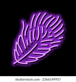 fluff feather soft neon light sign vector. fluff feather soft illustration