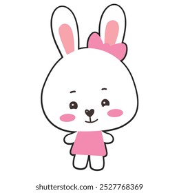 ”Cute Fluff Hoppy Joy" perfect for stickers, merchandise, mascots, clothing embroidery, and apparel designs. This pack offers high-quality, eye-catching characters, easy to use and scalable.