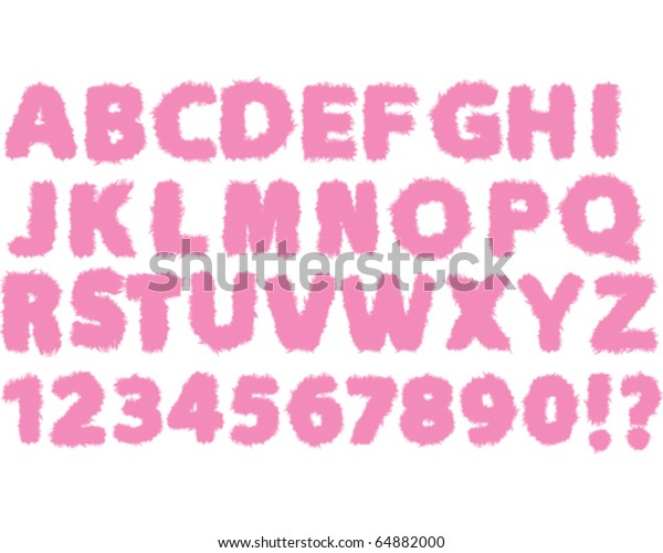 Fluffy Alphabet Stock Vector (Royalty Free) 64882000