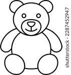 fluffy baby cuddly toy teddy animal Outline