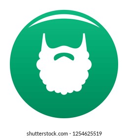 Fluffy beard icon. Simple illustration of fluffy beard vector icon for any design green