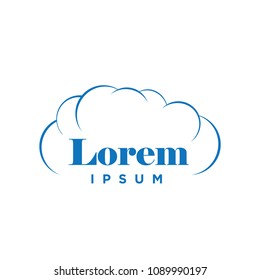 fluffy blue cloud, logo