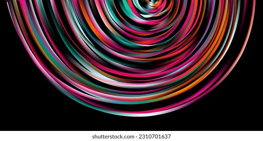 Fluffy bunch of blades of grass or hairs. Smear of dry paint, lines fluttering in the wind. Colorful flow brushstroke. Realistic volume wave. Liquid paint ink shape isolated on white background.