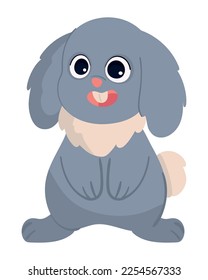 fluffy bunny vector icon design