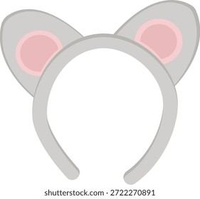 Vetor de cabeça de orelha de gato fofo.