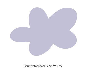 Fluffy cloud childish element drawing