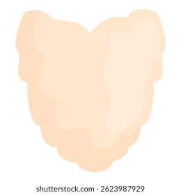 Nuvem fofa está formando uma forma de coração com cores pastel, perfeito para projetos românticos ou alegres