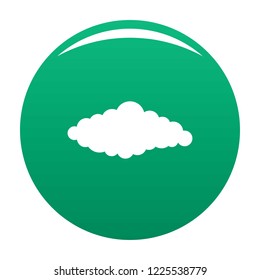 Fluffy cloud icon. Simple illustration of fluffy book vector icon for any design green