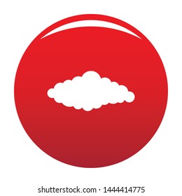Fluffy cloud icon. Simple illustration of fluffy book vector icon for any design red