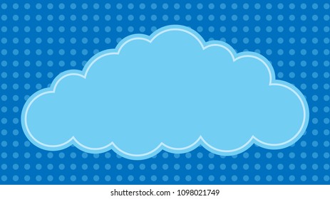 Fluffy Cloud Polka Dot Background. Vector Illustration.
