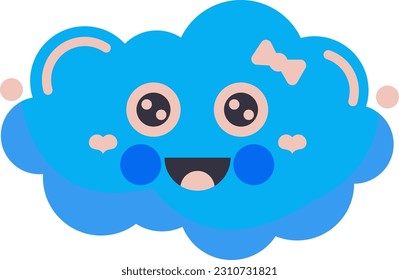 Fluffy Cloud Sky Cartoon Character Illustration Graphic Element Art Card
