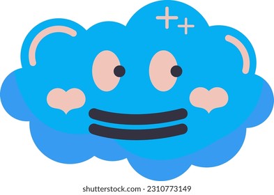 Fluffy Cloud Sky Cartoon Character Illustration Graphic Element Art Card