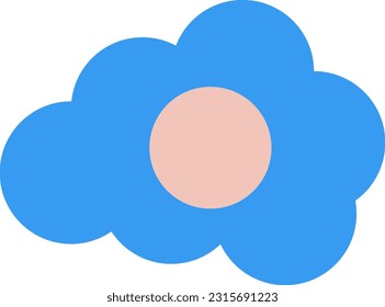 Fluffy Cloud Sky Cartoon Zeichenbild Illustration Graphic Element Art Card