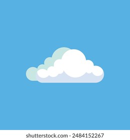 Fluffy Cloud Wetter Vektorillustration