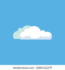 Fluffy Cloud Weather Vector Illustration