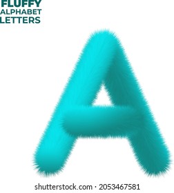 Fluffy Gradient English Alphabet Letter A
