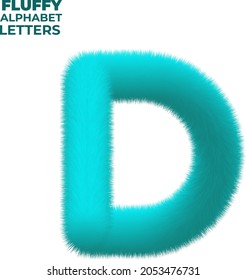 Fluffy Gradient English Alphabet Letter D Stock Vector (Royalty Free ...