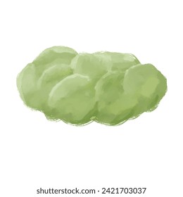 fluffy green cloud vector illustration