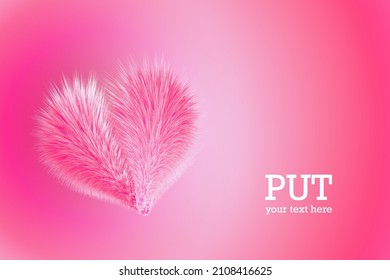 fluffy heart on a love background