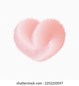 Fluffy heart for web design and illustrations. Vector