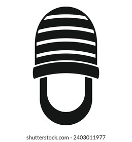 Fluffy home slippers icon simple vector. Cute feet sleep. Bedroom fashion