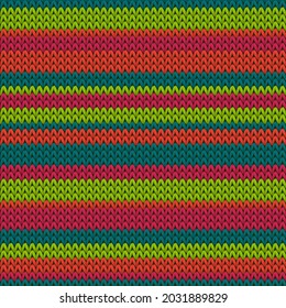 Fluffy horizontal stripes knit texture geometric seamless pattern. Carpet knitting pattern imitation. Fashionable seamless knitted pattern. Abstract xmas wallpaper.