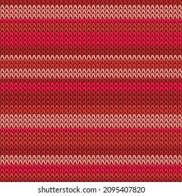 Tejido de tejido de rayas horizontales flojas geométrico sin soldadura. Impresión de tela de trajes de punto del parachoques. Patrón de punto sin fisuras de estilo escandinavo. Fondo de espíritu navideño.