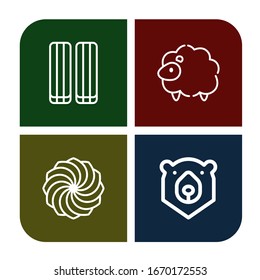 fluffy icon set. Collection of Marshmallow, Sheep, Bear icons