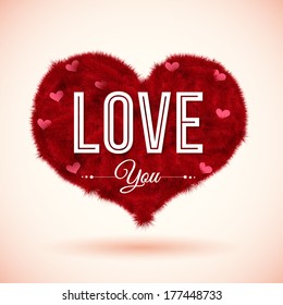 Fluffy icon for Your romantic design. Vector illustration. 