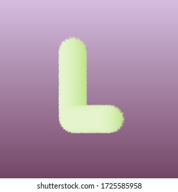 fluffy the letter L on the gradient