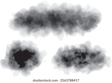 Fluffy Paint Bleed Texture - Black