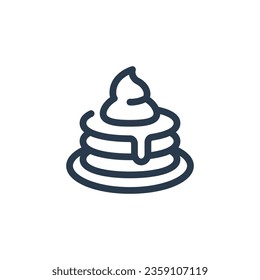 Fluffy Pancake Cream vector icon illustration