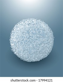 Fluffy planet. Vector.