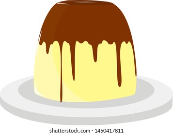 A fluffy pudding with caramelized sugar on top