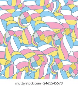 Fluffy Rainbow Marshmallow Pattern Design