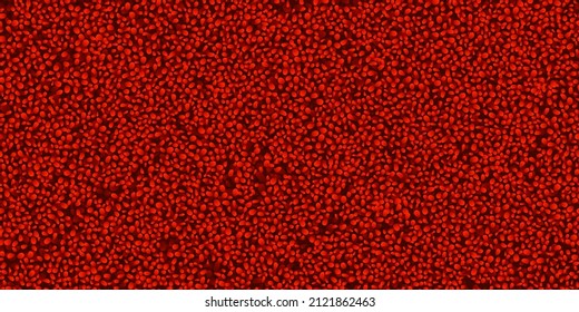 Fluffy red abstract dotted terry towel or carpet seamless pattern top view. Noise vector texture. Domestic cotton rug or mat closeup. Woollen soft canvas structure. Smooth hotel spa towel.