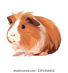 Fluffy rodent hamster sitting icon isolated