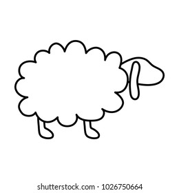 Fluffy sheep drawing