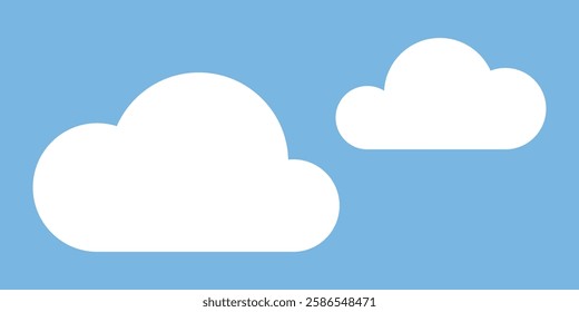 Fluffy sky clouds geometric design