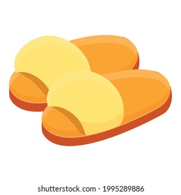 Fluffy slippers icon. Cartoon of Fluffy slippers vector icon for web design isolated on white background