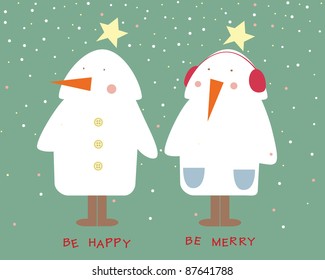 Fluffy snowmen