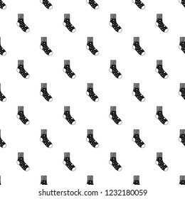 Fluffy sock pattern seamless vector repeat geometric for any web design